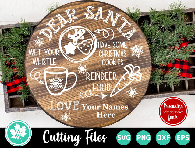 Christmas SVG | Round Santa Tray SVG TrueNorthImagesCA 
