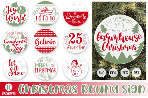 Christmas SVG, Round Sign Christmas SVG, Christmas Bundle SVG dapiyupi store 
