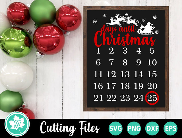 Christmas SVG | Santa Christmas Countdown SVG TrueNorthImagesCA 