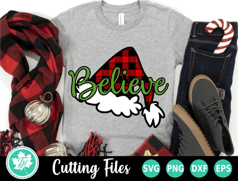 Christmas SVG | Santa Hat SVG | Believe SVG SVG TrueNorthImagesCA 