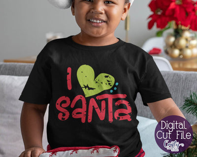 Christmas Svg - Santa - Merry Christmas - Holiday - I Love Santa SVG - Distressed Santa SVG Crafty Mama Studios 