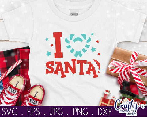 Christmas Svg - Santa - Merry Christmas - Holiday - I Love Santa SVG SVG Crafty Mama Studios 