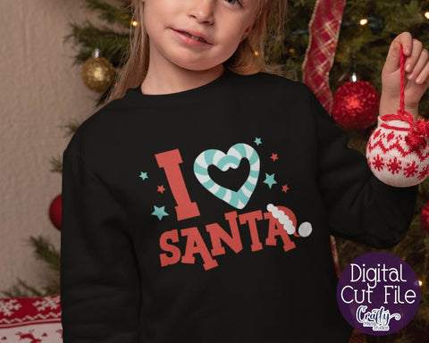 Christmas Svg - Santa - Merry Christmas - Holiday - I Love Santa SVG SVG Crafty Mama Studios 