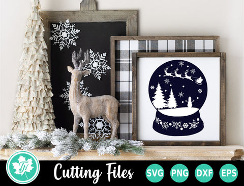 Christmas SVG | Santa Snow Globe SVG TrueNorthImagesCA 