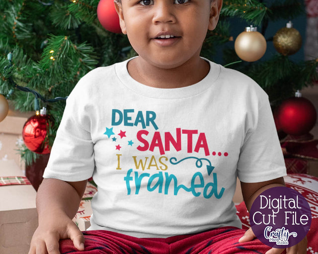 Christmas Svg - Santa Svg - Dear Santa I Was Framed - Naughty List Svg SVG Crafty Mama Studios 