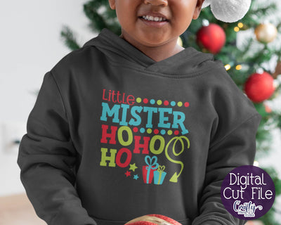 Christmas Svg - Santa Svg - Holiday - My First Christmas - Baby Boy - Little Mister Ho Ho Ho SVG Crafty Mama Studios 