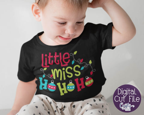 Christmas Svg - Santa Svg - Holiday - My First Christmas - Baby Girl - Little Miss Ho Ho Ho SVG Crafty Mama Studios 