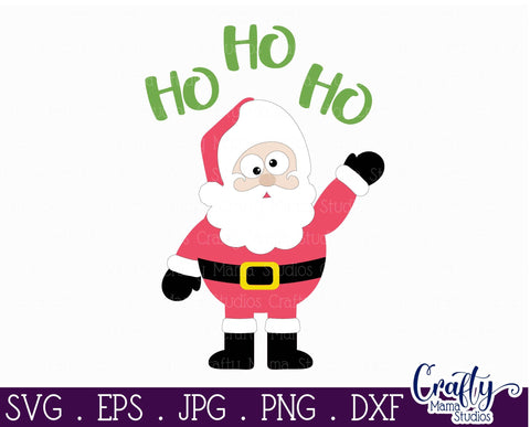 Christmas Svg - Santa Svg - Kid's Christmas - Ho Ho Ho Santa SVG Crafty Mama Studios 
