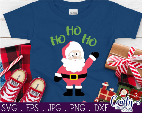 Christmas Svg - Santa Svg - Kid's Christmas - Ho Ho Ho Santa SVG Crafty Mama Studios 