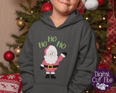 Christmas Svg - Santa Svg - Kid's Christmas - Ho Ho Ho Santa SVG Crafty Mama Studios 