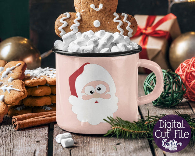 Christmas Svg, Santa Svg, Kid's Christmas, Santa Face Svg SVG Crafty Mama Studios 