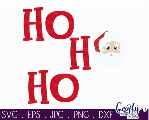 Christmas Svg - Santa Svg - Merry Christmas Svg - Ho Ho Ho Christmas SVG SVG Crafty Mama Studios 