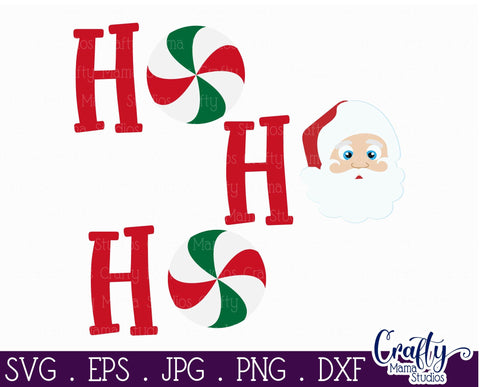 Christmas Svg - Santa Svg - Merry Christmas Svg - Ho Ho Ho Christmas SVG SVG Crafty Mama Studios 