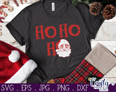 Christmas Svg - Santa Svg - Merry Christmas Svg - Ho Ho Ho Christmas SVG SVG Crafty Mama Studios 