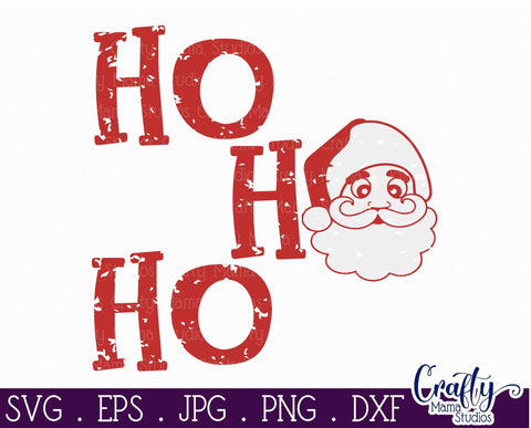 Christmas Svg - Santa Svg - Merry Christmas Svg - Ho Ho Ho Christmas SVG SVG Crafty Mama Studios 