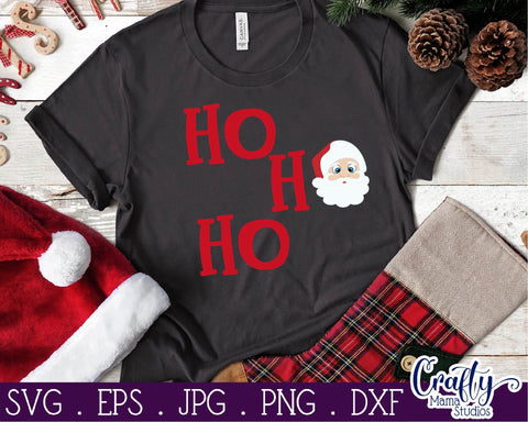 Christmas Svg - Santa Svg - Merry Christmas Svg - Ho Ho Ho Christmas SVG SVG Crafty Mama Studios 