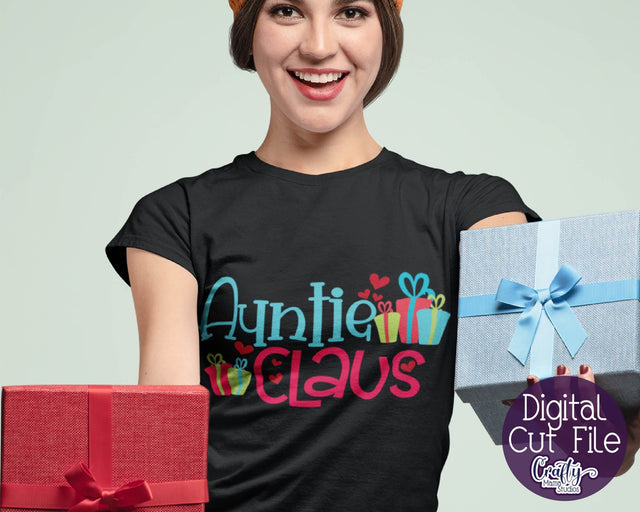 Christmas Svg - Santa Svg - Santa Claus Svg - Auntie Claus Sublimation - Auntie Svg SVG Crafty Mama Studios 