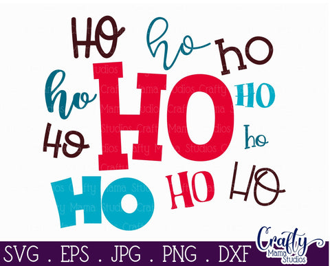 Christmas Svg - Santa Svg - Santa Claus Svg - Merry Christmas Svg - Ho Ho Ho Svg SVG Crafty Mama Studios 