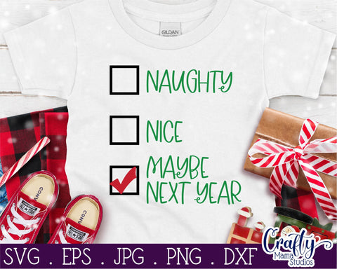 Christmas Svg - Santa Svg - Santa's Naughty List Cut File SVG Crafty Mama Studios 