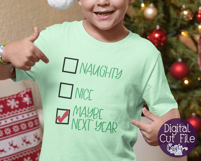 Christmas Svg - Santa Svg - Santa's Naughty List Cut File SVG Crafty Mama Studios 