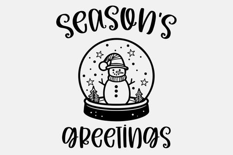 Christmas SVG | Season's Greetings | Snow Globe SVG SVG B Renee Design 