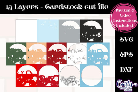 Christmas Svg Shadow Box Design, Santa's Special Delivery SVG Crafty Mama Studios 