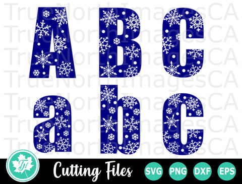 Christmas SVG | Snowflake Alphabet SVG SVG TrueNorthImagesCA 