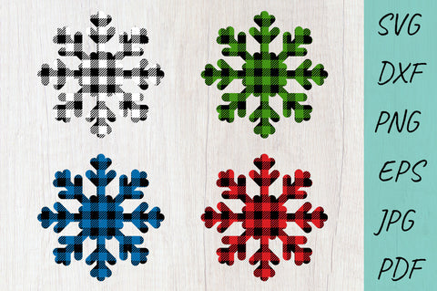 Christmas Svg | Snowflake Buffalo Plaid Svg | Snowflake Svg SVG Irina Ostapenko 