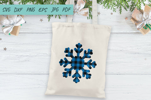Christmas Svg | Snowflake Buffalo Plaid Svg | Snowflake Svg SVG Irina Ostapenko 