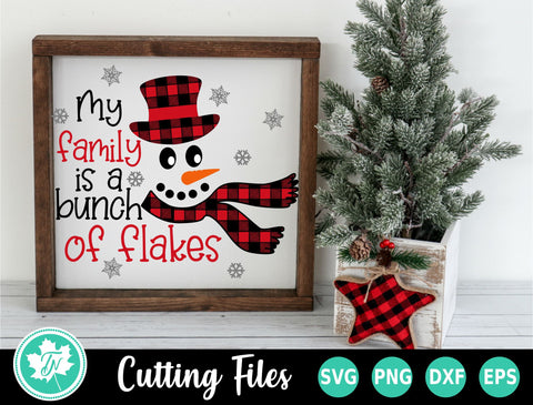 Christmas SVG | Snowman SVG | My Family is a Bunch of Flakes SVG TrueNorthImagesCA 