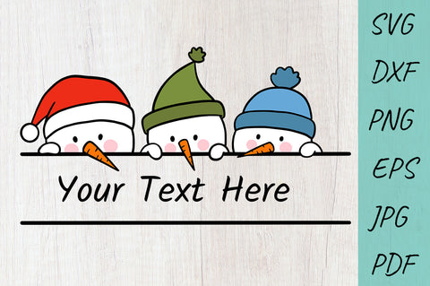 Christmas Svg | Snowman Svg | Snowman Split Monogram SVG SVG Irina Ostapenko 