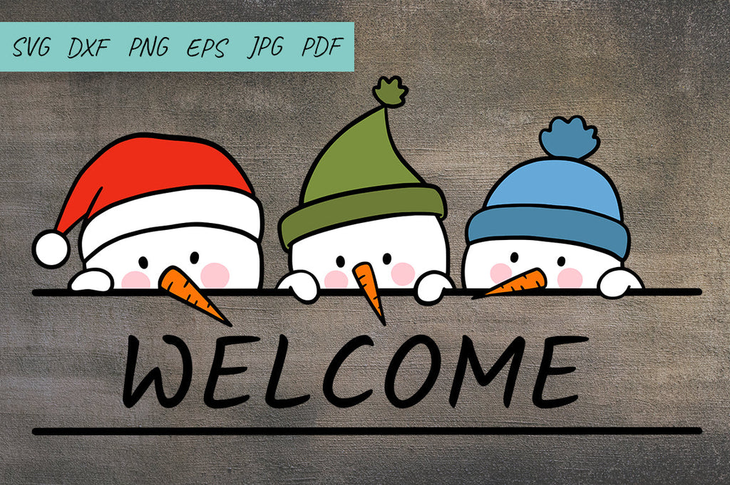 Christmas Svg | Snowman Svg | Snowman Split Monogram SVG - So Fontsy