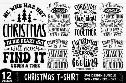 Christmas SVG T-shirt Bundle SVG FiveStarCrafting 