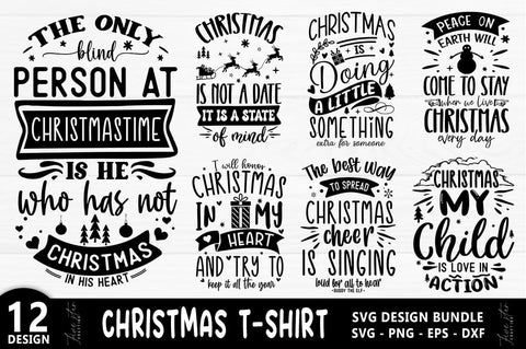 Christmas SVG T-shirt Bundle SVG FiveStarCrafting 