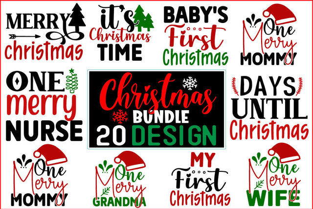 Christmas SVG T shirt Design Bundle SVG CraftingStudio 