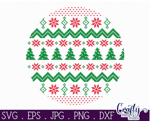 Christmas Svg - Ugly Christmas Sweater Svg - Christmas Trees SVG Crafty Mama Studios 