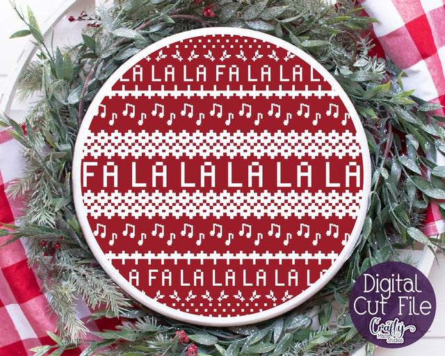 Christmas Svg - Ugly Christmas Sweater Svg - Fa La La Carol SVG Crafty Mama Studios 