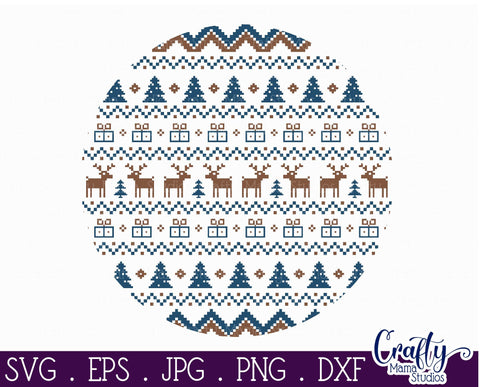 Christmas Svg - Ugly Christmas Sweater Svg - Reindeer Sweater SVG Crafty Mama Studios 