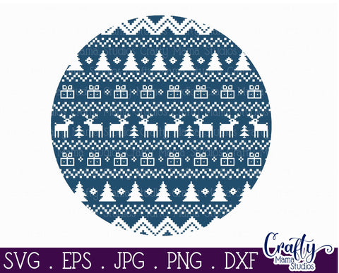 Christmas Svg - Ugly Christmas Sweater Svg - Reindeer Sweater SVG Crafty Mama Studios 