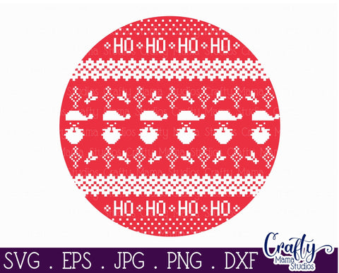 Christmas Svg - Ugly Christmas Sweater Svg - Santa Svg Sweater SVG Crafty Mama Studios 