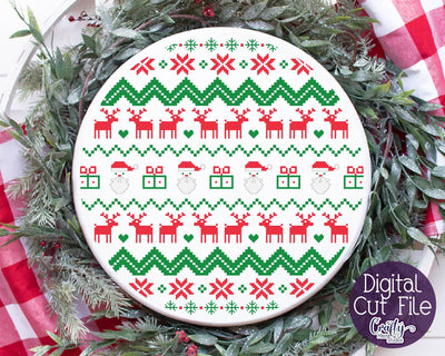 Christmas Svg - Ugly Christmas Sweater Svg - Santa Svg Sweater SVG Crafty Mama Studios 