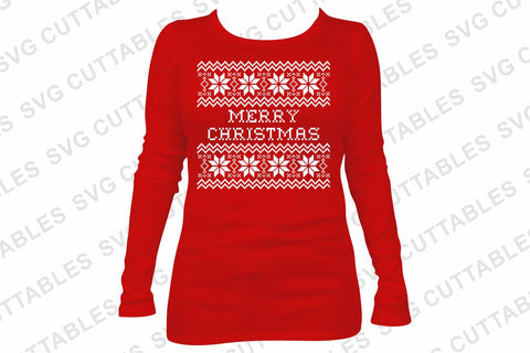 Christmas SVG - Ugly Merry Christmas Sweater SVG Svg Cuttables 