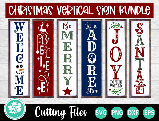 Christmas SVG | Vertical Sign Bundle SVG TrueNorthImagesCA 