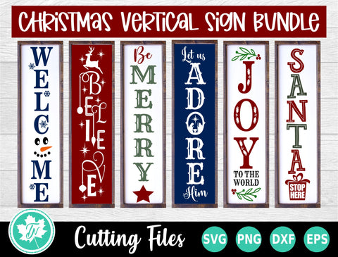 Christmas SVG | Vertical Sign Bundle SVG TrueNorthImagesCA 