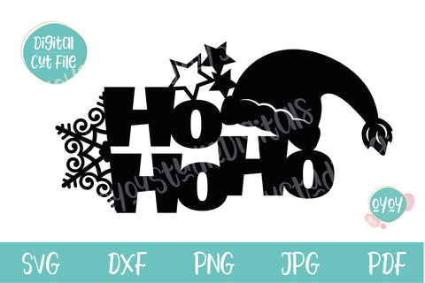 Christmas svg with Santa hat | Cake Topper SVG SVG OyoyStudioDigitals 