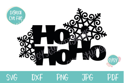 Christmas svg with Snowflake | Christmas Cake Topper svg SVG OyoyStudioDigitals 