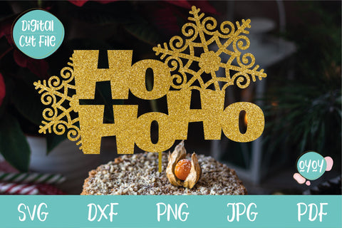 Christmas svg with Snowflake | Christmas Cake Topper svg SVG OyoyStudioDigitals 