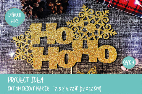 Christmas svg with Snowflake | Christmas Cake Topper svg SVG OyoyStudioDigitals 