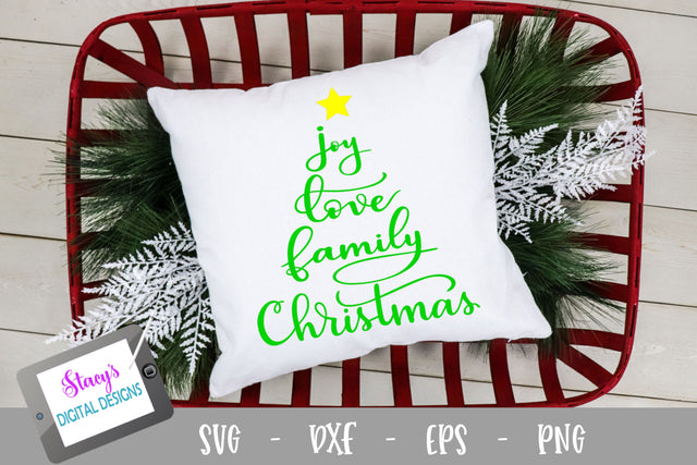 Christmas SVG - Word Tree - Joy, Love, Family, Christmas SVG Stacy's Digital Designs 
