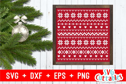 Christmas Sweater Pattern SVG Svg Cuttables 